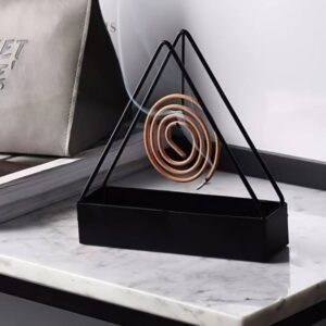 Pcs Simple Triangle-shaped Iron Mosquito Coil Holder Only Black